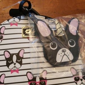 betsey johnson boston terrier backpack